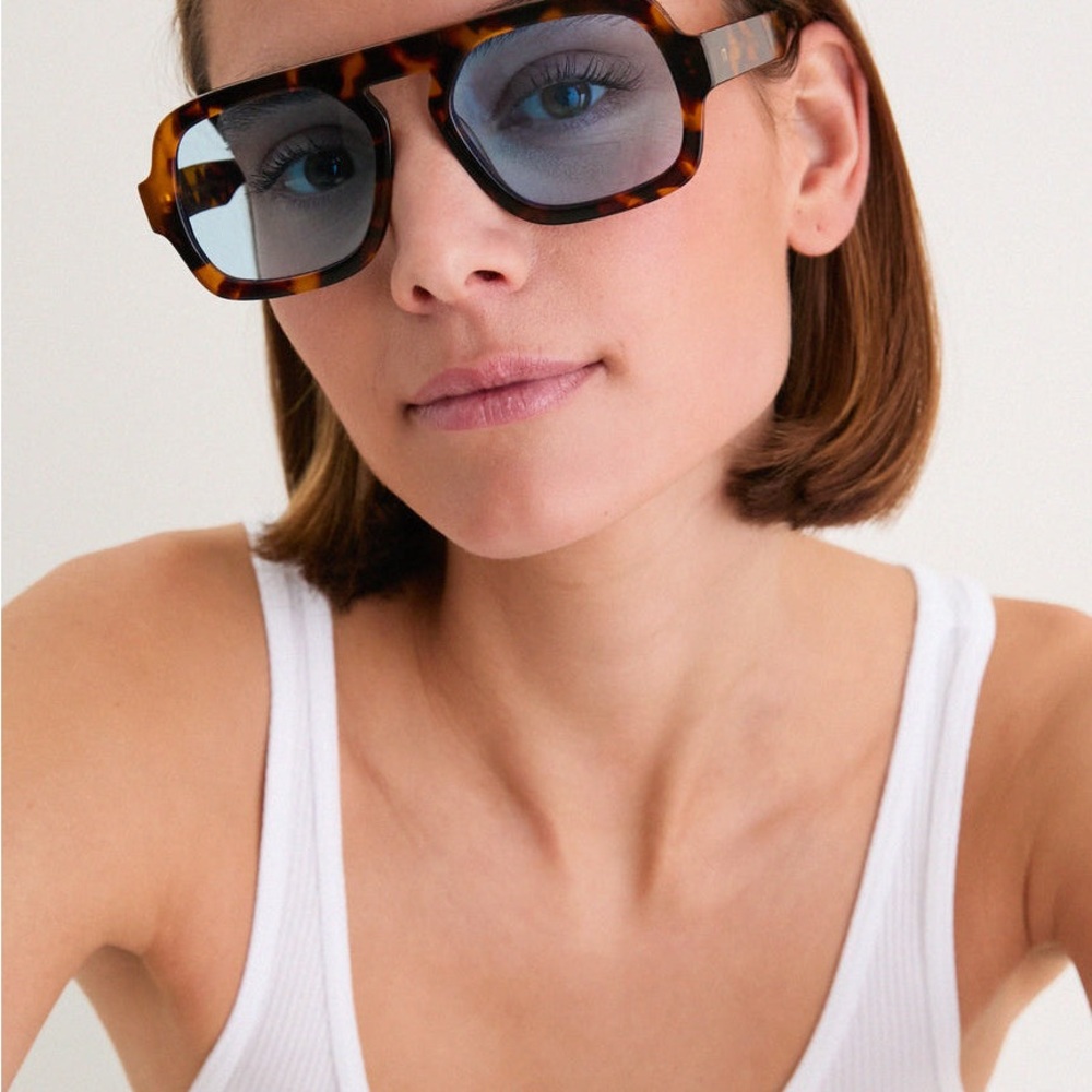 Elisa Johnson Jane Brown Tortoise Sunglasses - Brown Tortoise